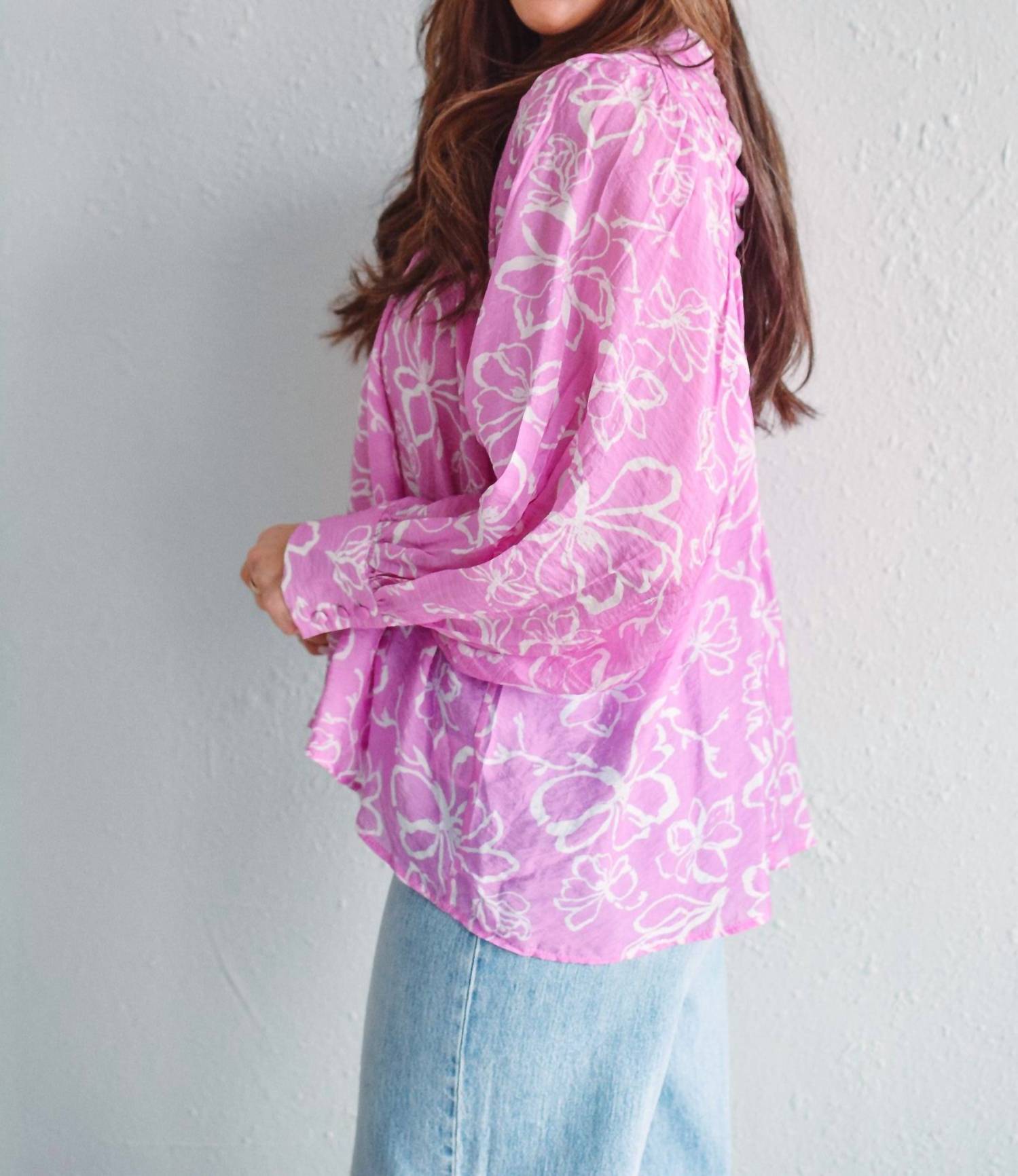 Ee:Some - Nadia Floral Button Down Blouse