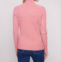 Charlie B - Basic Ribbed Knit Mock Neck Sweater