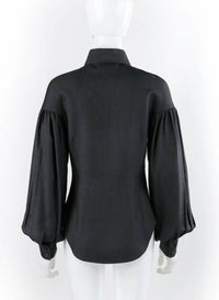 Alexander Mcqueen - Women's Pre-loved Overlook Pleated Bishop Sleeve Top
