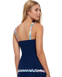 Profile By Gottex - D-Cup Scoop Neck Shirred Underwire Tankini Top