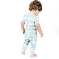 Emerson And Friends - Plaid Two-piece Bamboo Short Sleeve Pajama Pants Set