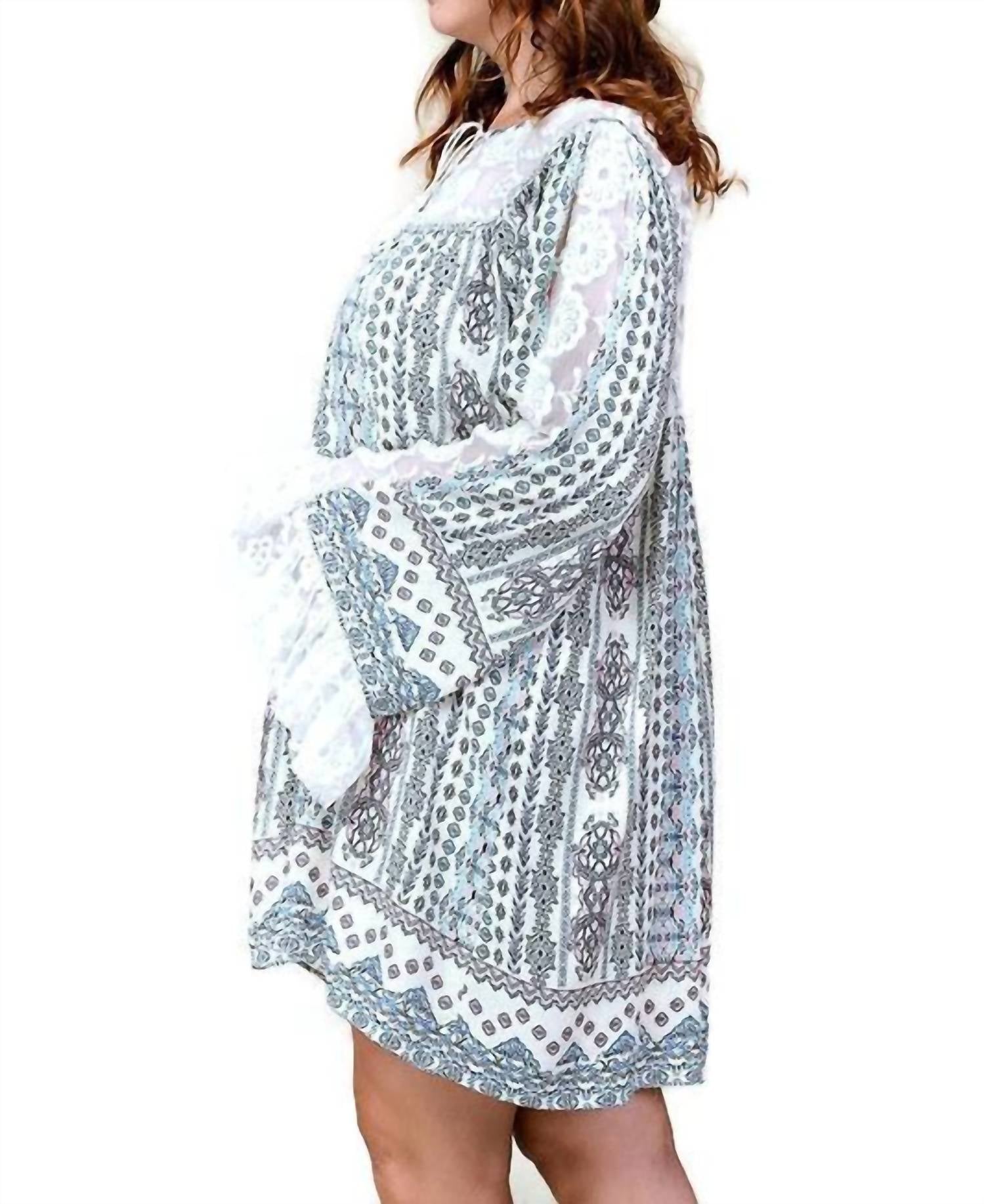 Kori - Ruffles & Lace Dress - Plus
