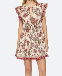 SEA Cassandra Print Tunic Dress in brown multi - women's dress