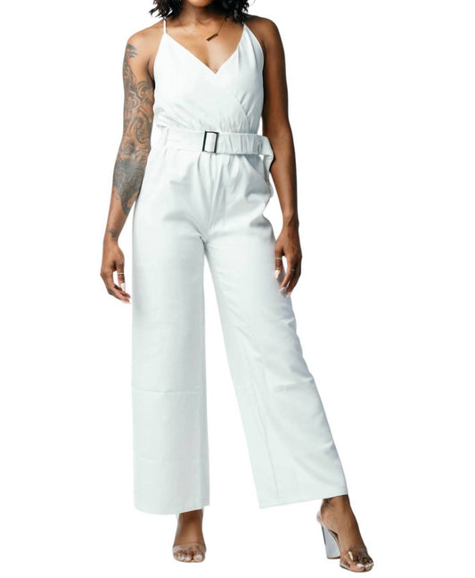 Rivir - Sleeveless Belted Jumpsuit