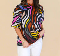 Ivy Jane - Multi Zebra Top