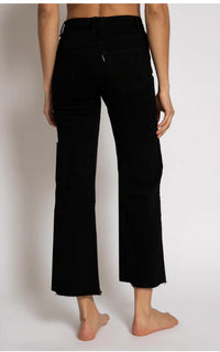 Askk Ny - Women's Slim Crop Wide Leg Jean