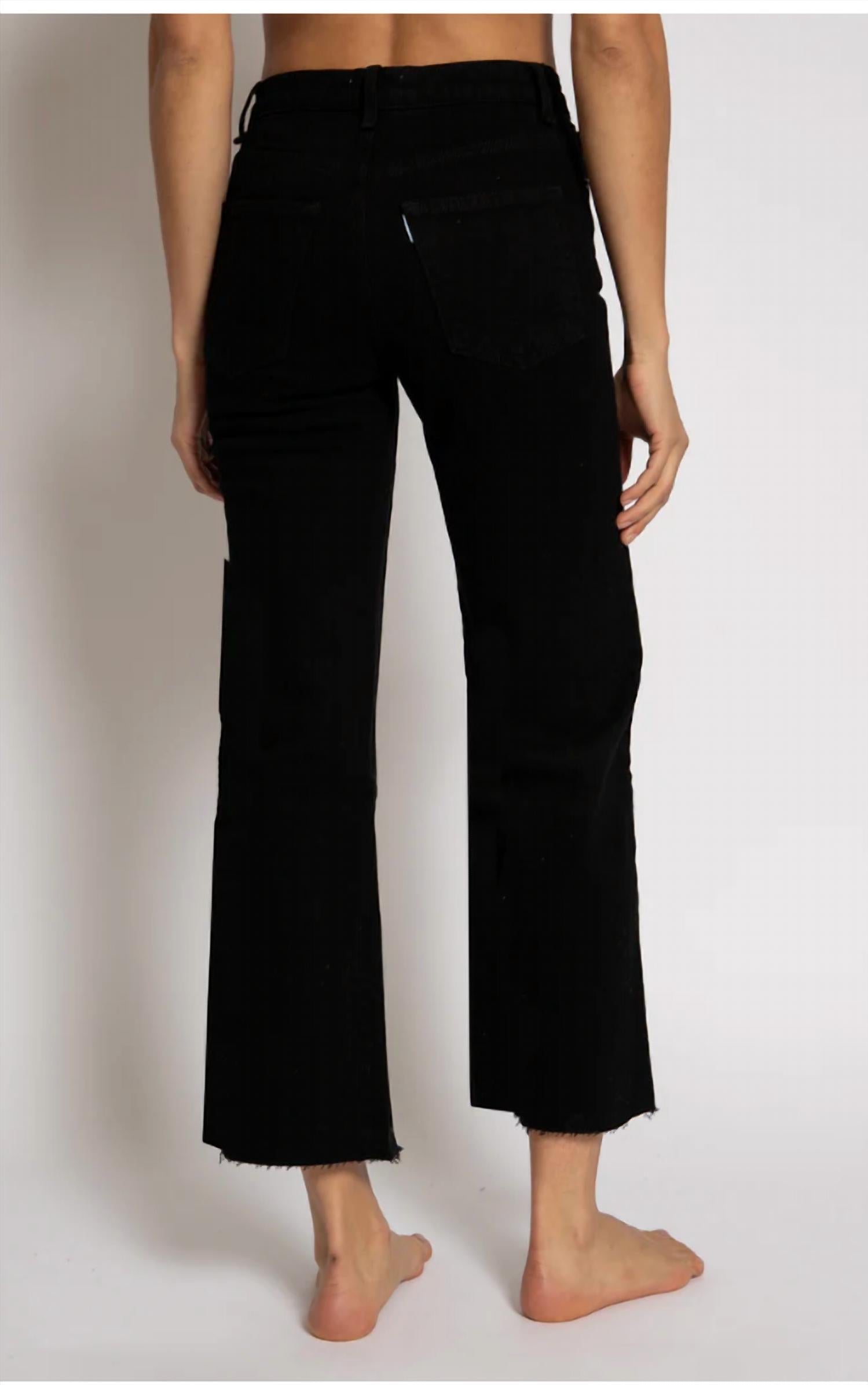 Askk Ny - Women's Slim Crop Wide Leg Jean