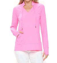 Aryeh - Split V-neck With High Stand Collar Pullover Top
