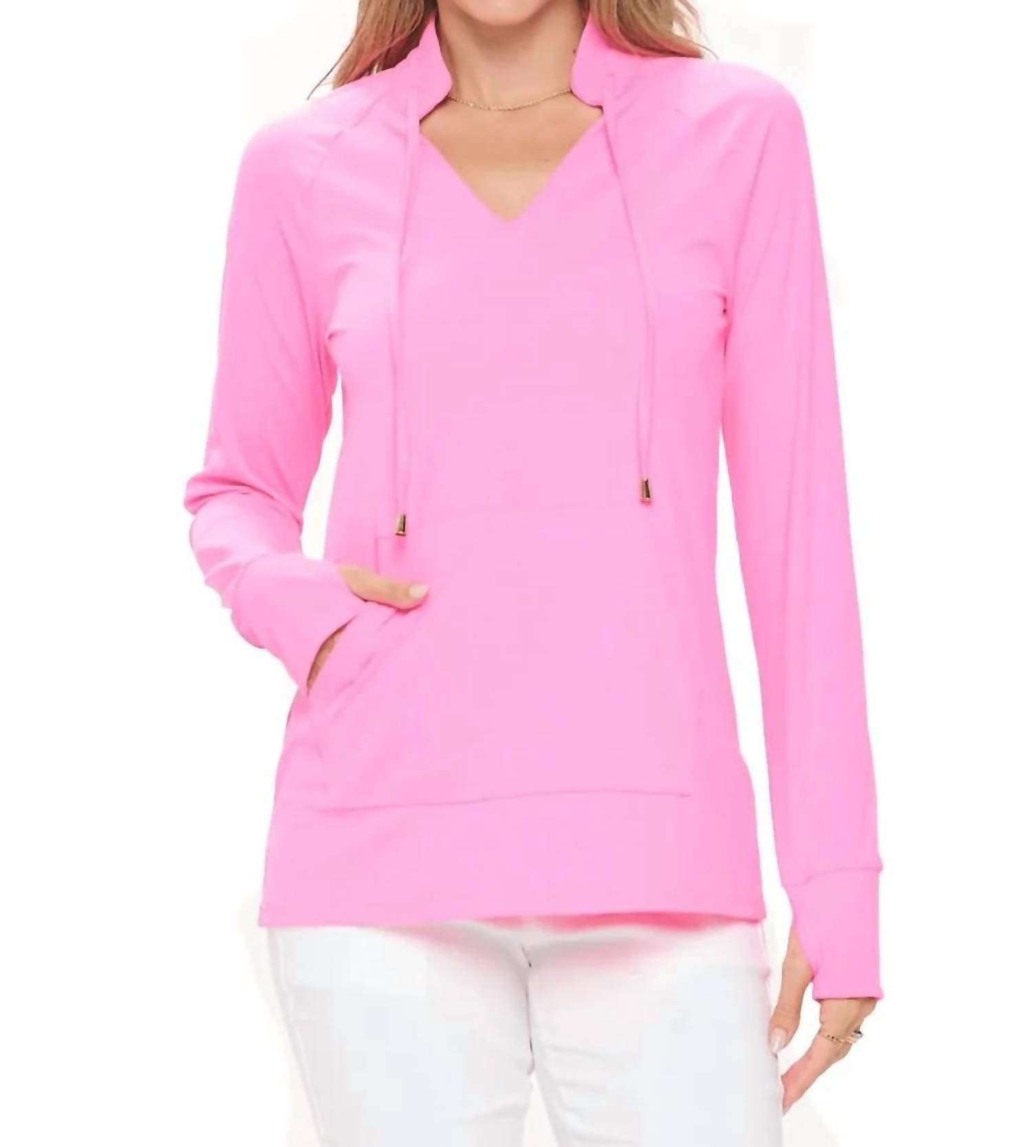 Aryeh - Split V-neck With High Stand Collar Pullover Top