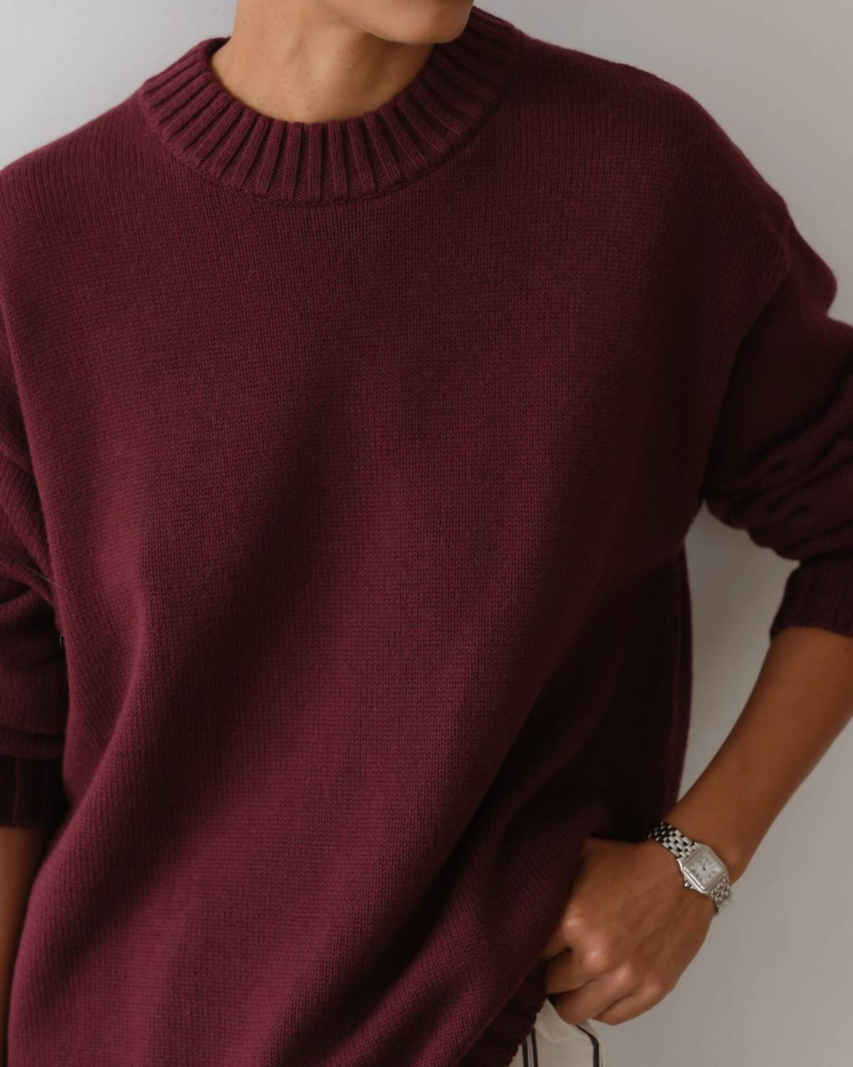 Donni. - Cotton Cashmere Crewneck Sweater Top
