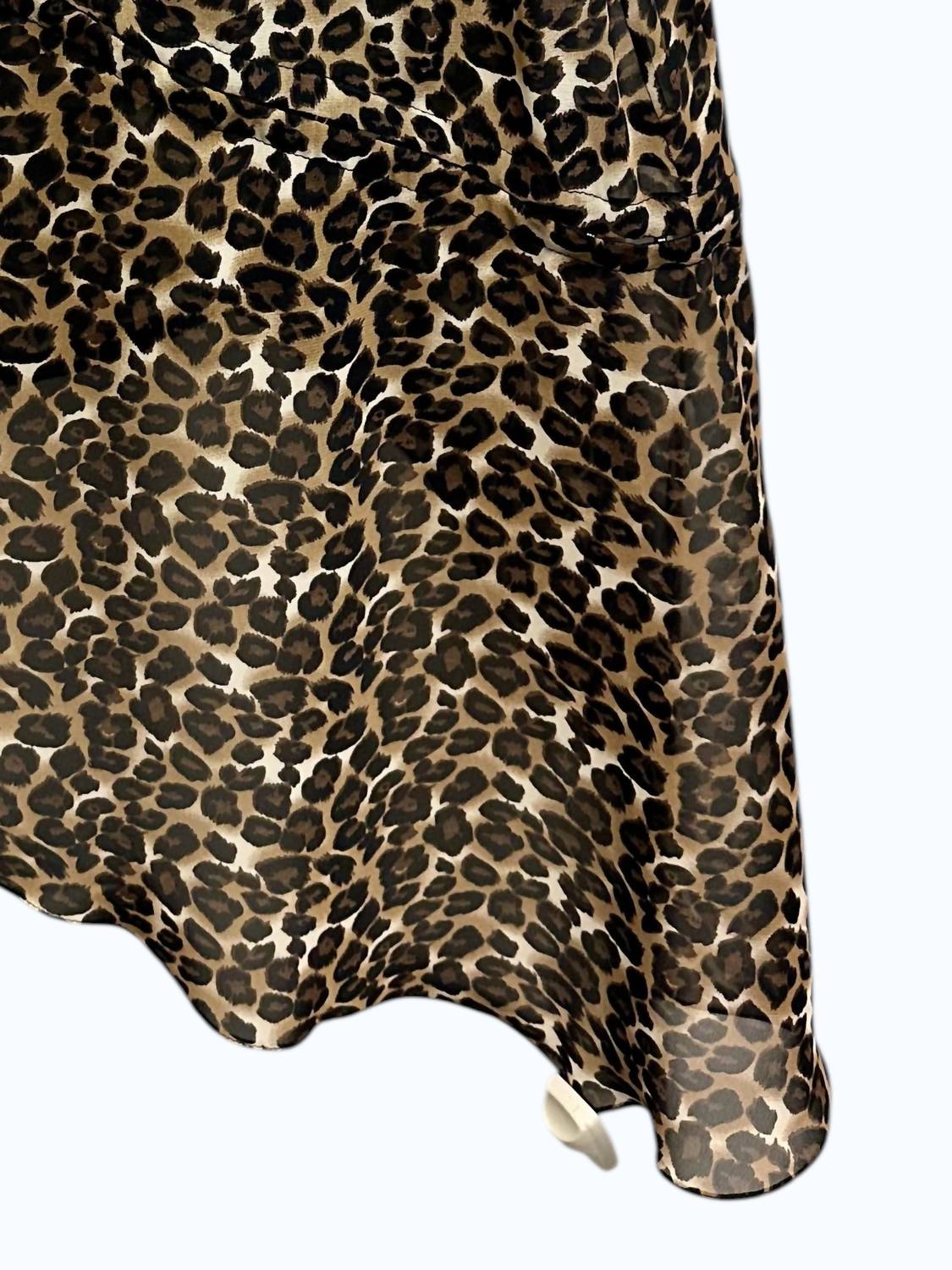 Situationist - Women's Sheer Leopard Asymmetrical Strapless Top With Hook And Eye