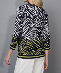 Picadilly - 3/4 Sleeve Abstract Printed Top
