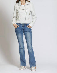 11 Uptown - Cropped Washed And Waxed Leather Jacket