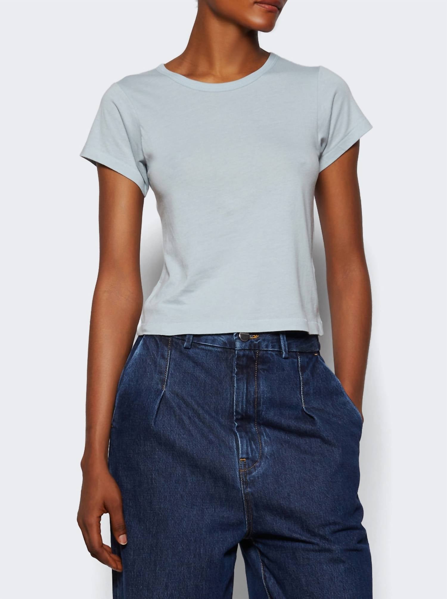Eterne - Short Sleeve Cropped Baby Tee Shirt