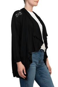 Anne Rose - Sequined Long Sleeves Cardigan