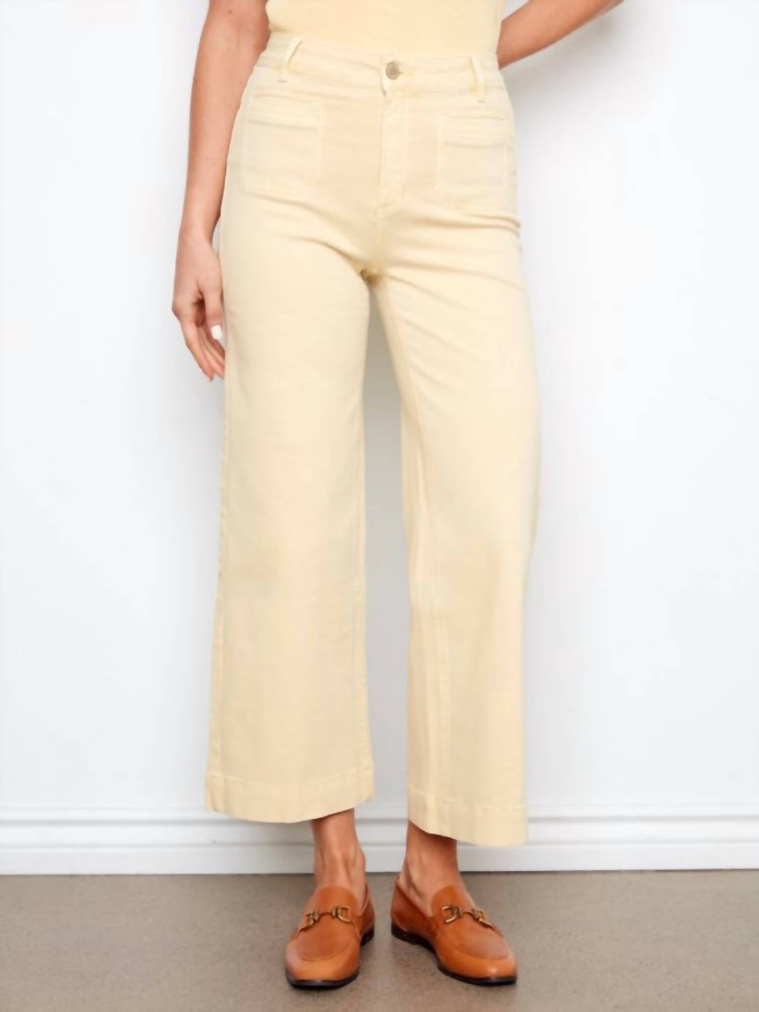 Charlie B - Twill Cropped Flare Leg Pant