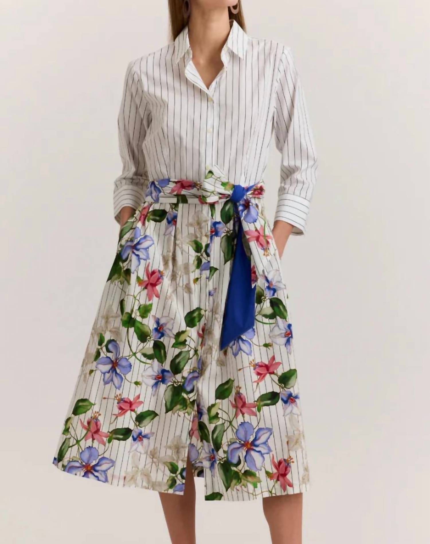 Hinson Wu - Robin 3/4 Sleeve Midi Dress