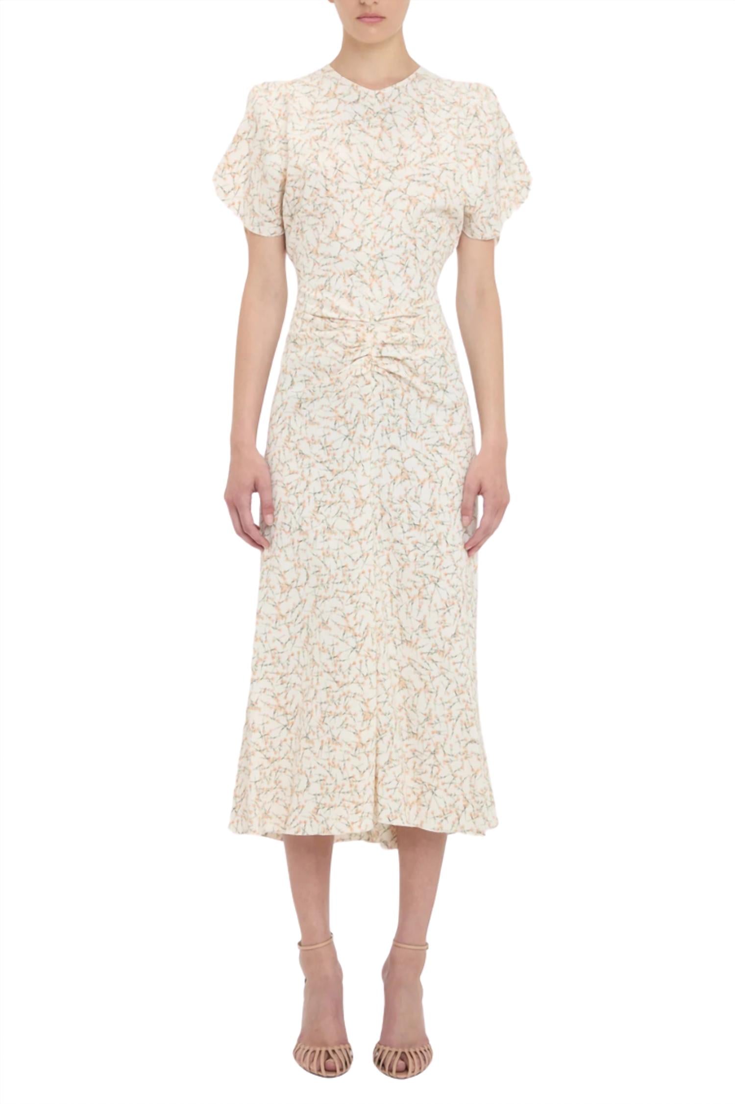 Victoria Beckham - Gathered Waist Midi Dress
