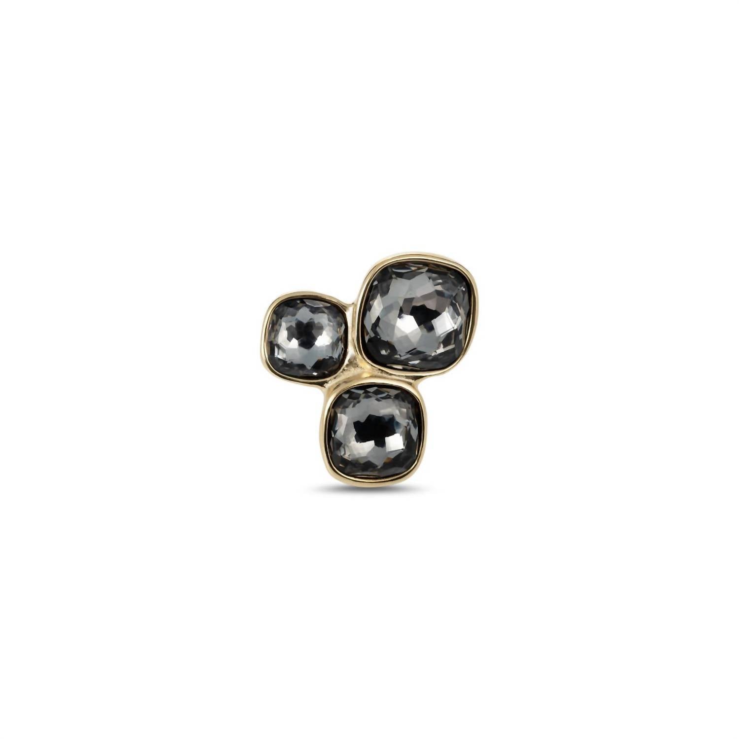 UNOde50 Women's Crystal Ring in gold grey - women's jewelry - detail view