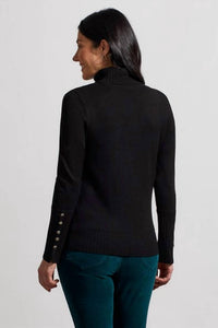 Tribal - Turtleneck Sweater With Button Accent