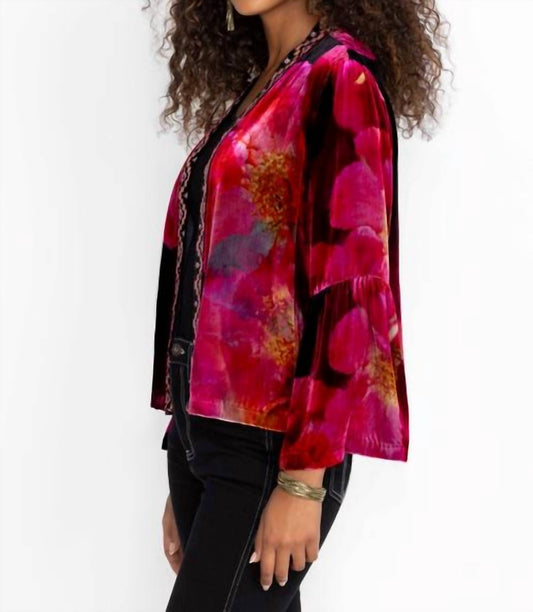 Johnny Was - RUFFLE SLEEVE VELVET BOLERO