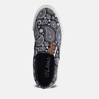 Lamo Women's Classic Piper Exotic Slip-on Shoe in navy paisley - women's sneaker - view 7