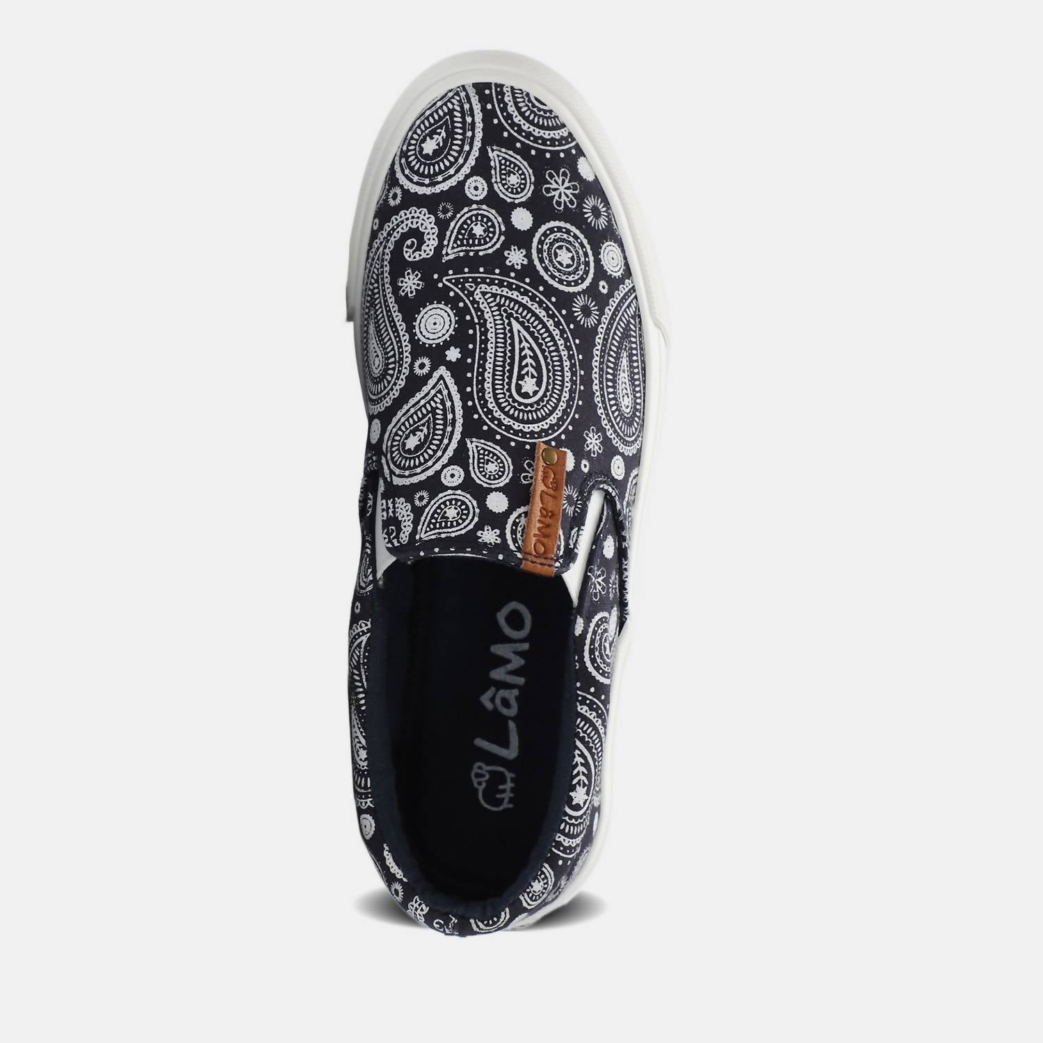 Lamo Women's Classic Piper Exotic Slip-on Shoe in navy paisley - women's sneaker - view 7