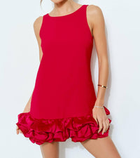 Ina Fashion - Valentina Sleeveless Bubble Hem Scoop Back Mini Dress