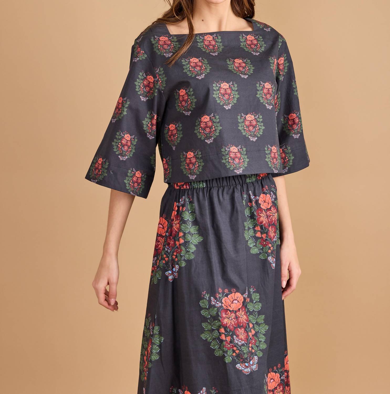Double A Angie Boxy Top in small terrace - women's blouse