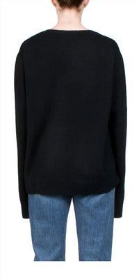 Eterne James Cashmere Sweater in black - women's sweater - detail view