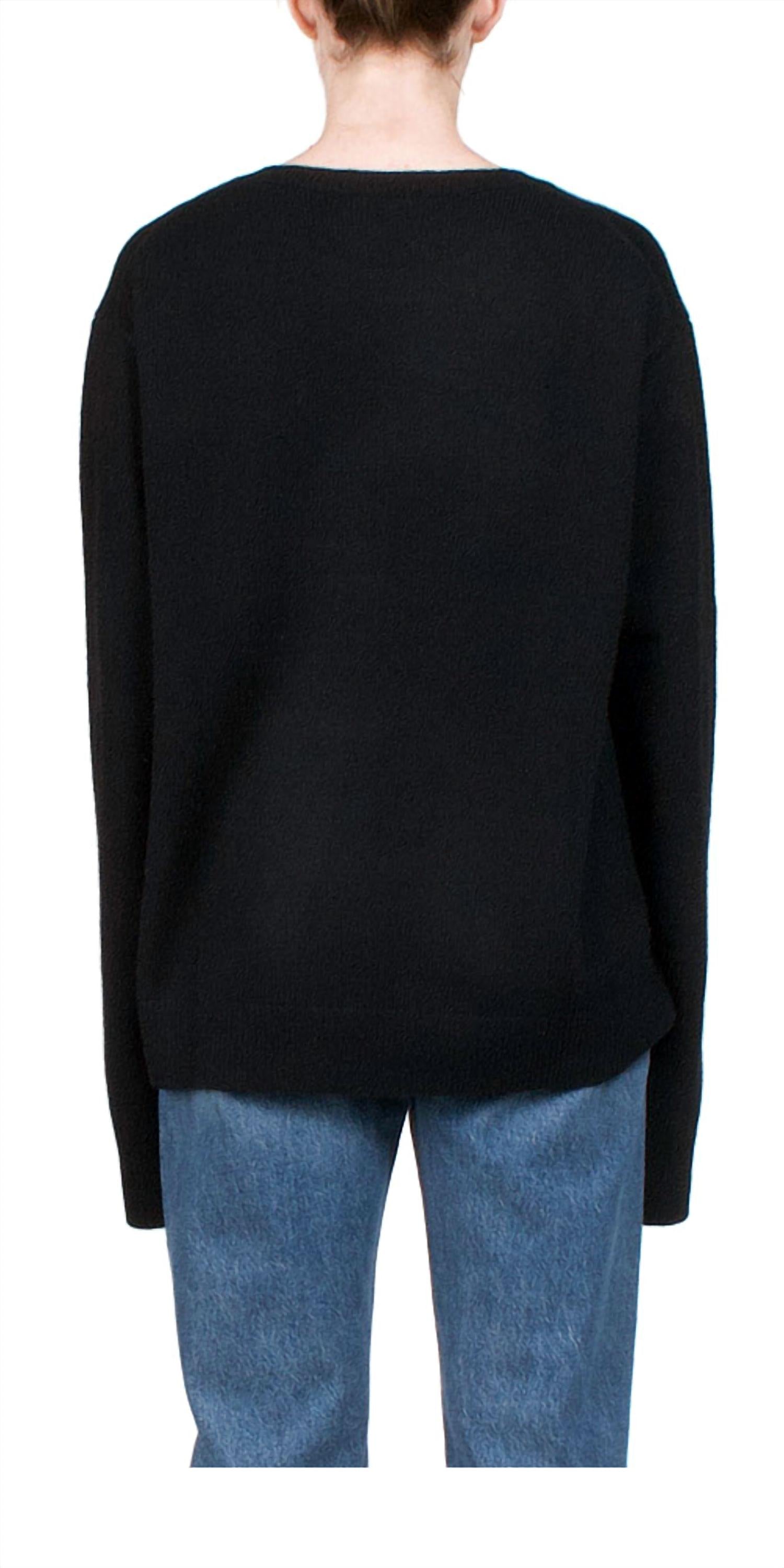 Eterne James Cashmere Sweater in black - women's sweater - detail view