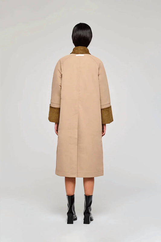 Oofwear - Corduroy Collar And Front Pockets Long Jacket