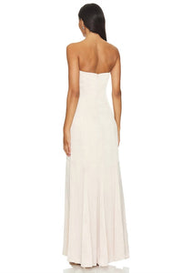 Lovers + Friends Micah Gown in champagne beige - women's dress - alternate view