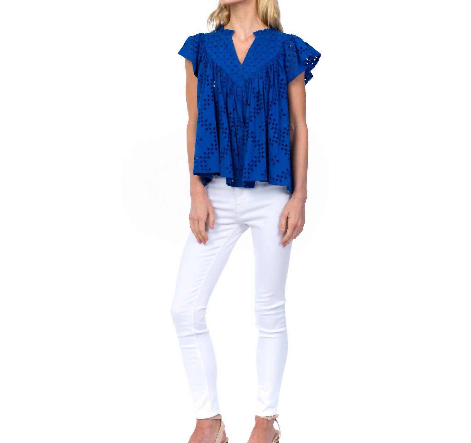Mahila - Olene Ruffle Sleeve Top