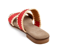 CHARLESTON SHOE CO. Women's Majorca Slip On Sandals in red jute - women's sandal - view 4