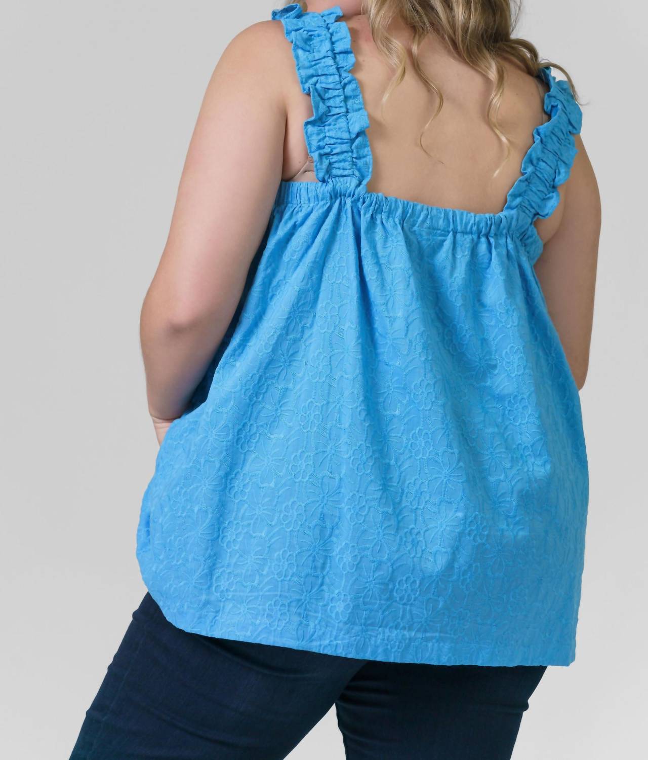 Emily Lovelock - Silvia Sleeveless Square Neck Top - Plus