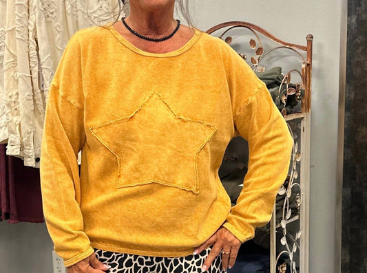 Cotton Lani - Stone Washed Patch Sweatshirt