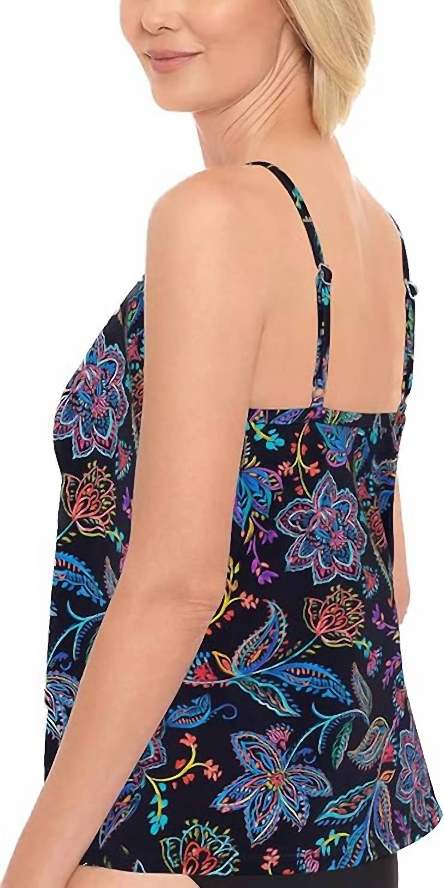 Swim Solutions - High Neck Underwire Tankini Top