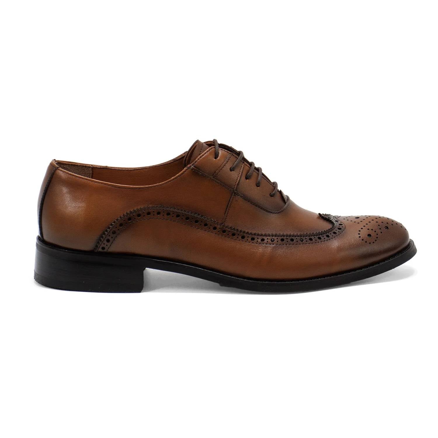 Hakki - Men's Genova Leather Wingtip Oxford Shoes