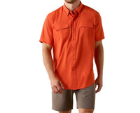 ARIAT Ventteck Outbound Short Sleeve Shirt in orange - men's shirt