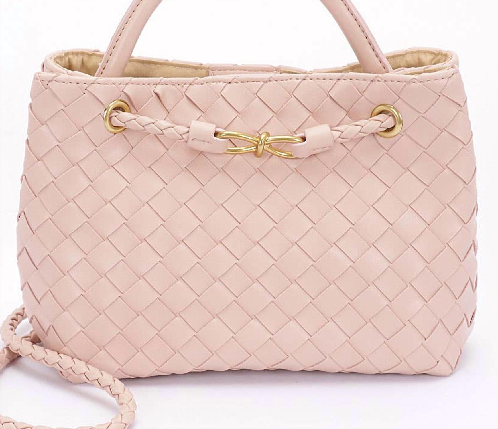 3Am By H&D Accessories - Women's Braided Faux Leather Top Handle Bag