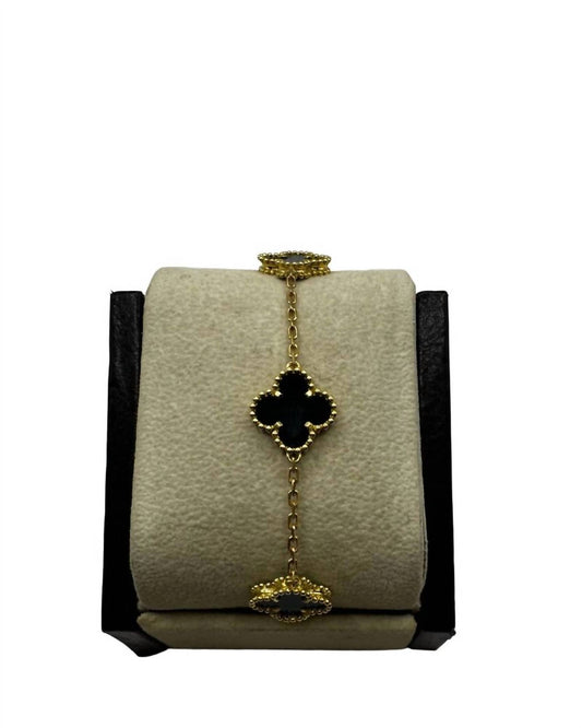 Milano Jewelry - Women's Four Leaf Flower Bracelet