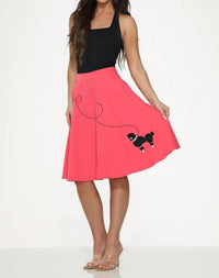 Orchid Bloom - Embroidered Poodle Swing Skirt