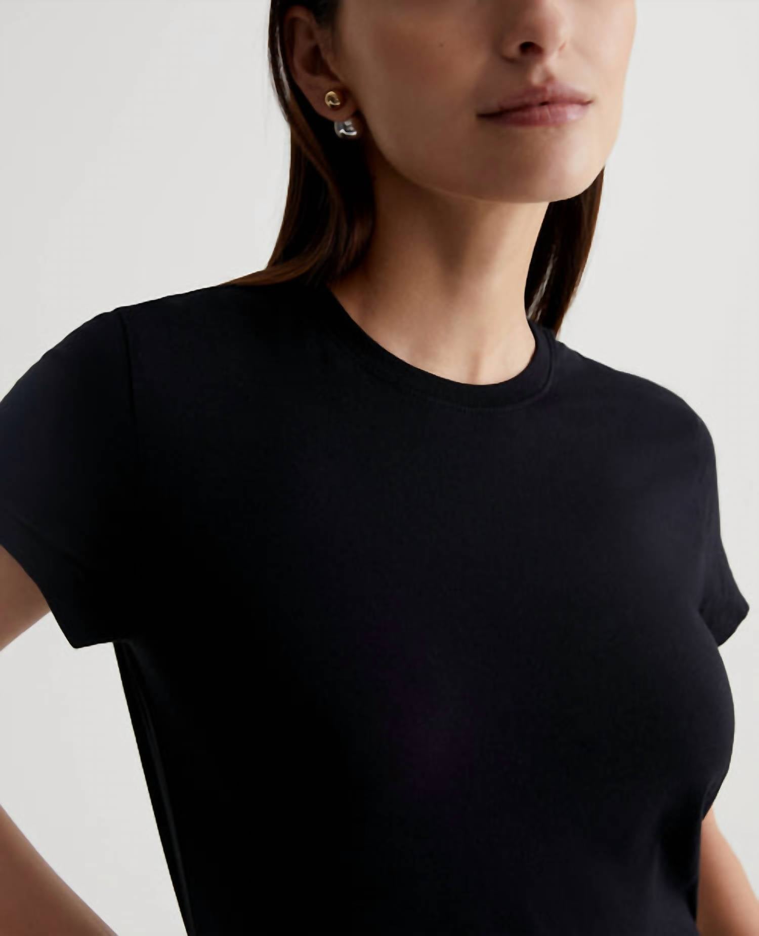 AG Jeans Ena Crew T-shirt in true black - women's t-shirt - view 4