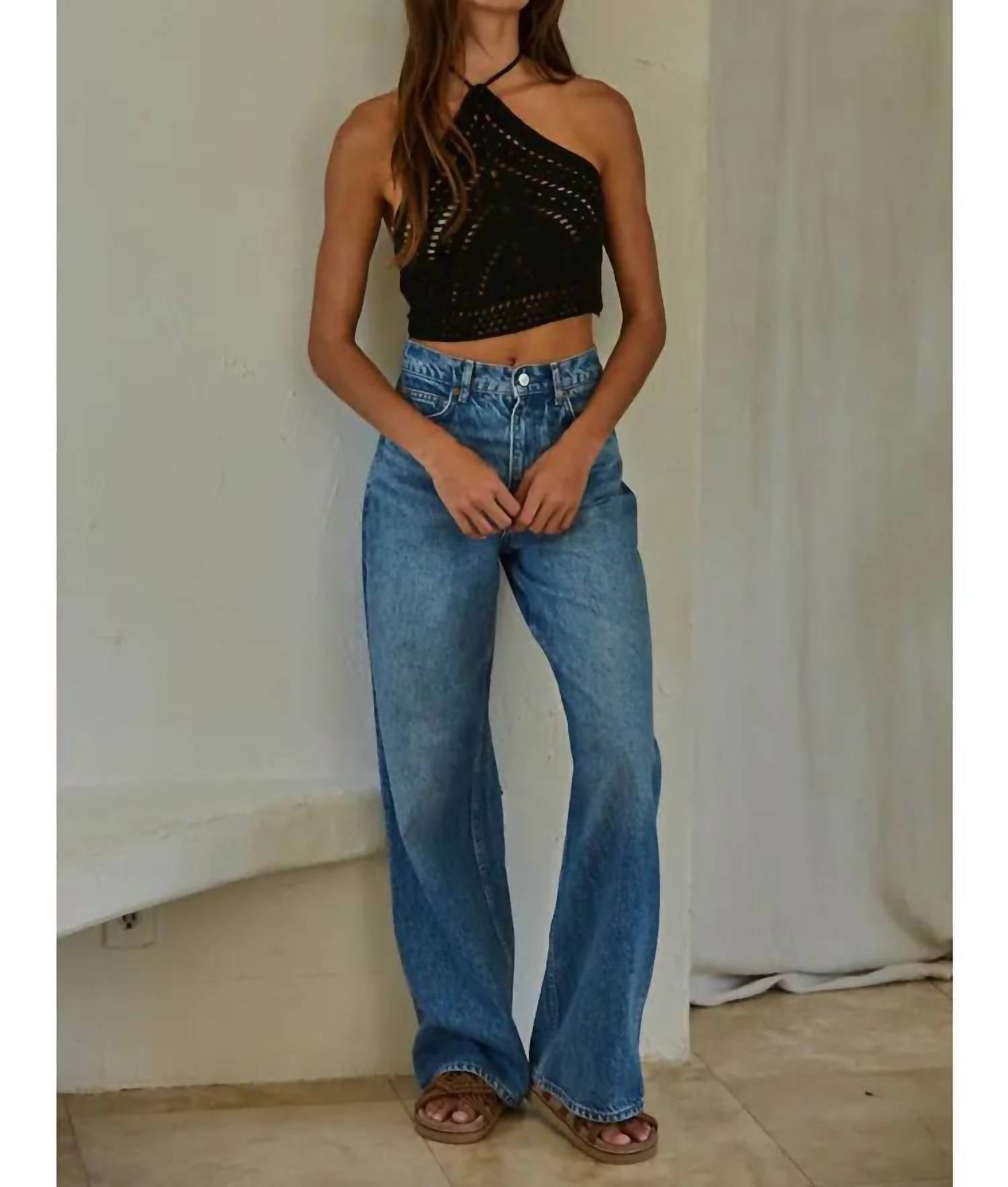By Together - Crochet Halter Tie Crop Top