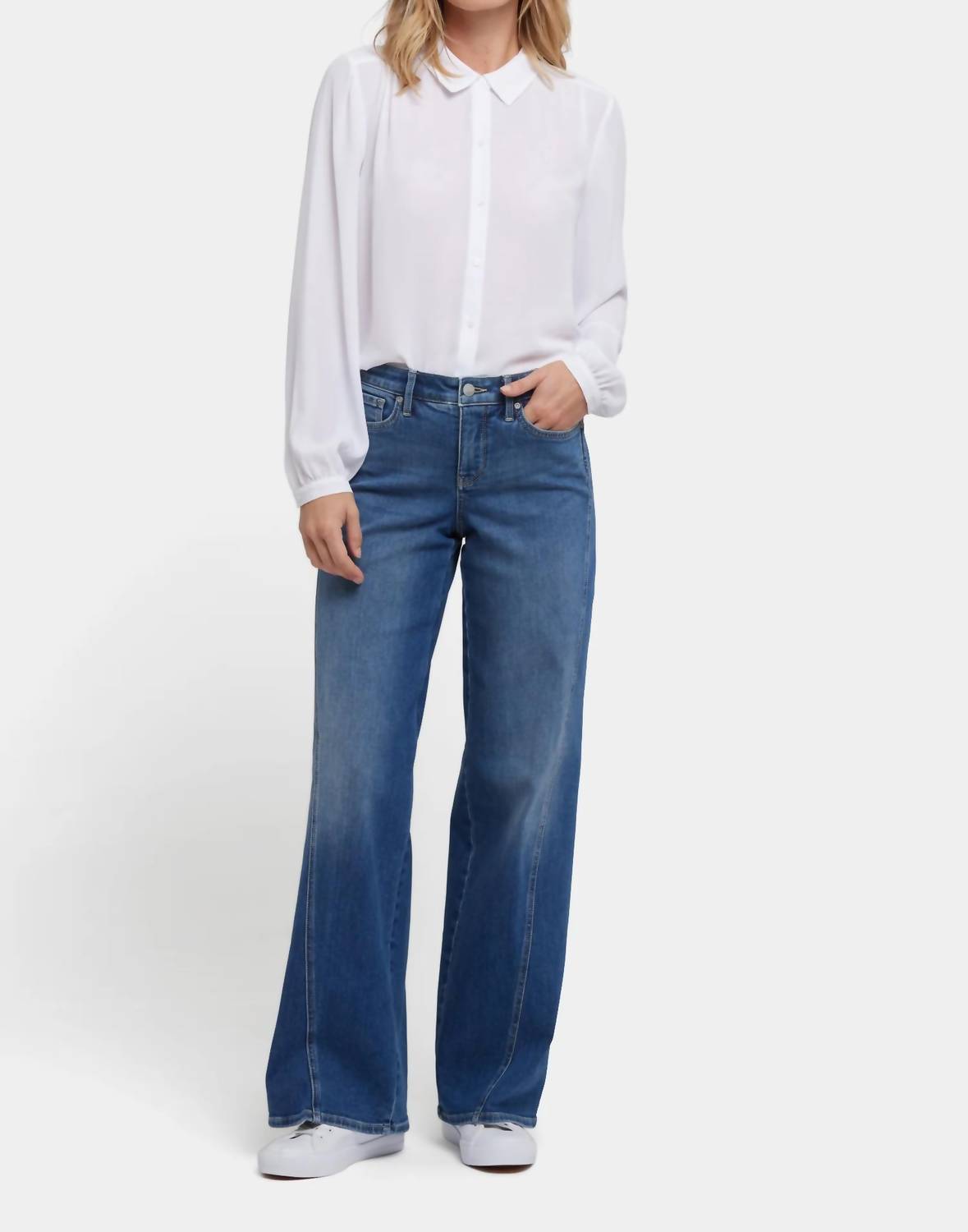 Nydj - Teresa Wide Leg Jeans With Contour Seams