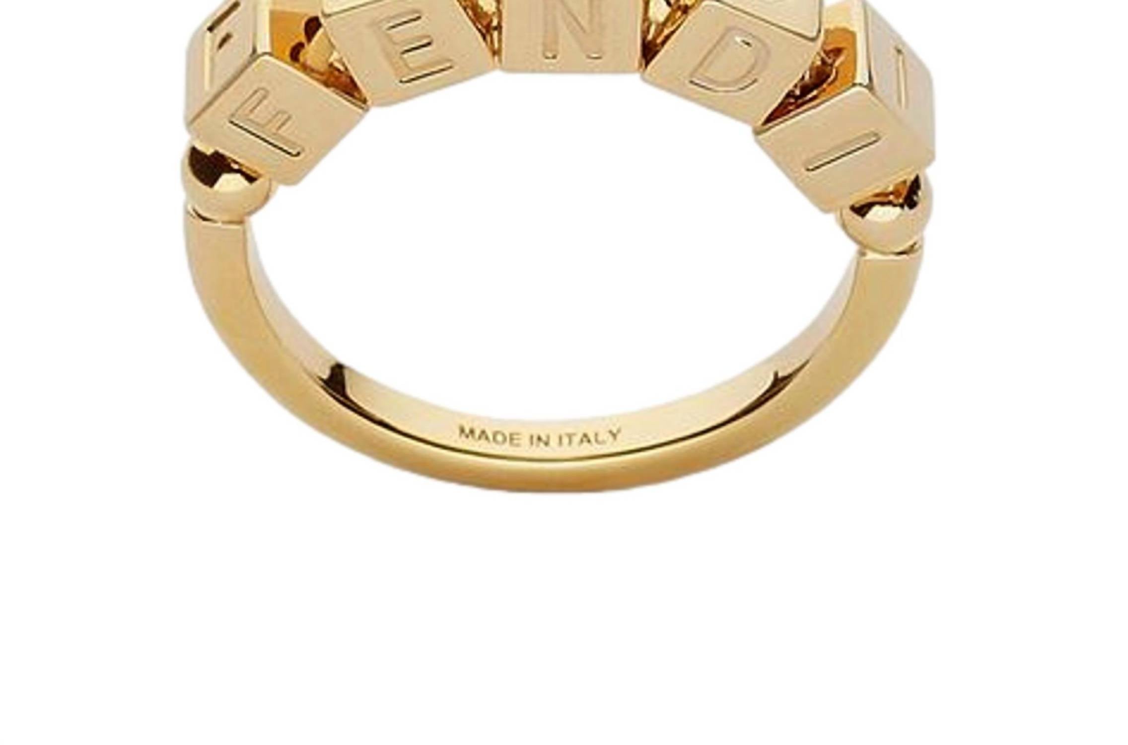 Fendi - Women's Fendigraphy Letters Small Metal Ring