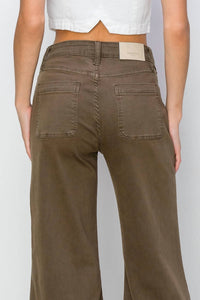 Artemis Vintage - High Rise Stretch Crop Palazzo Jeans