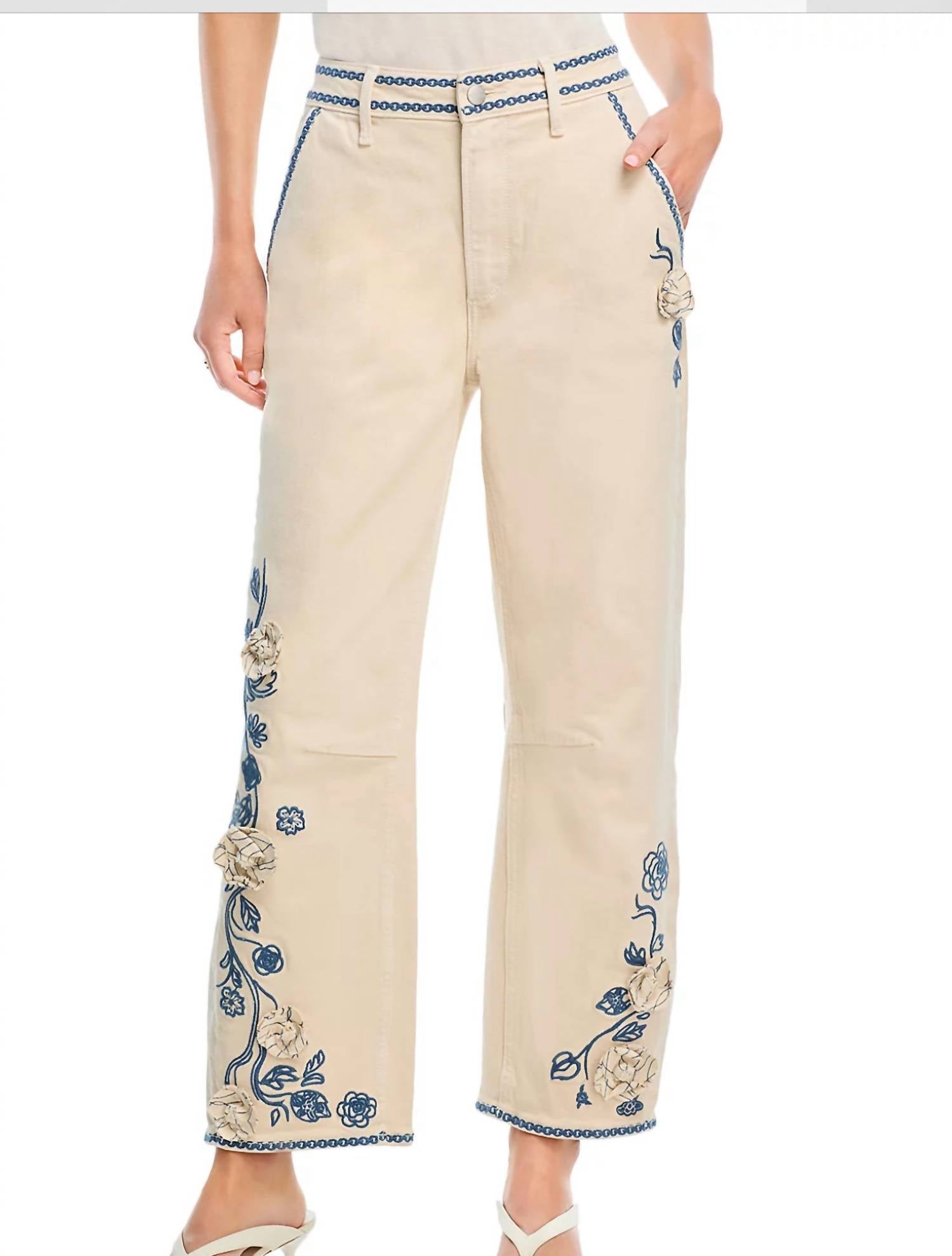 Driftwood - Women's Floral Embroidered Jeans