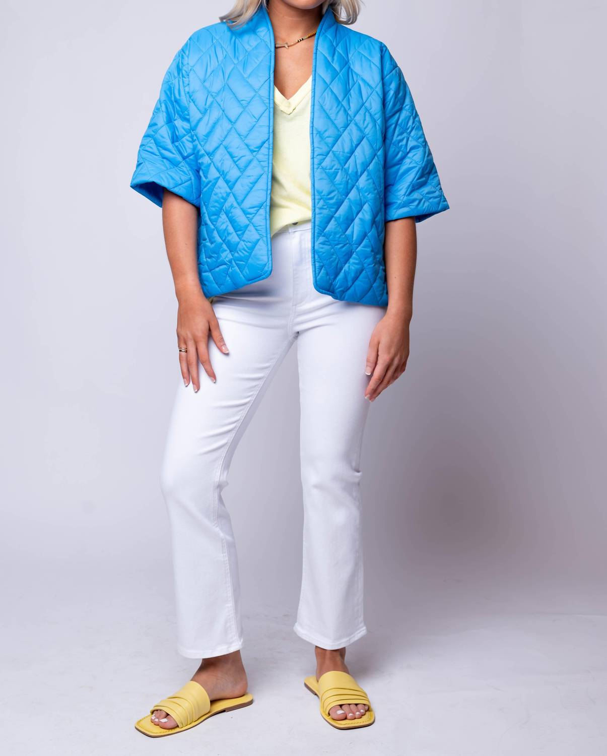 Caryn Lawn Penny Puffer Jacket in sky blue 1 - women's jacket
